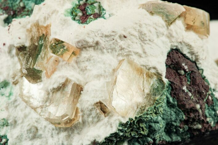 Gemmy Heulandite Crystals on Mordenite - Maharashtra, India #195578